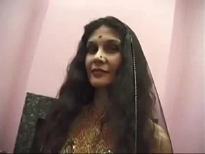 Hot Indian babe gets down and dirty with a big cock.